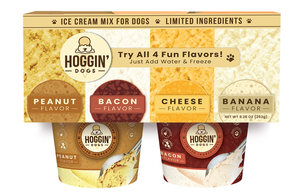 Ice Cream Mix for Dogs -4 Pack of Hoggin' Dogs