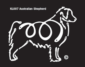 Australian Shepherd Dog Window Sticker