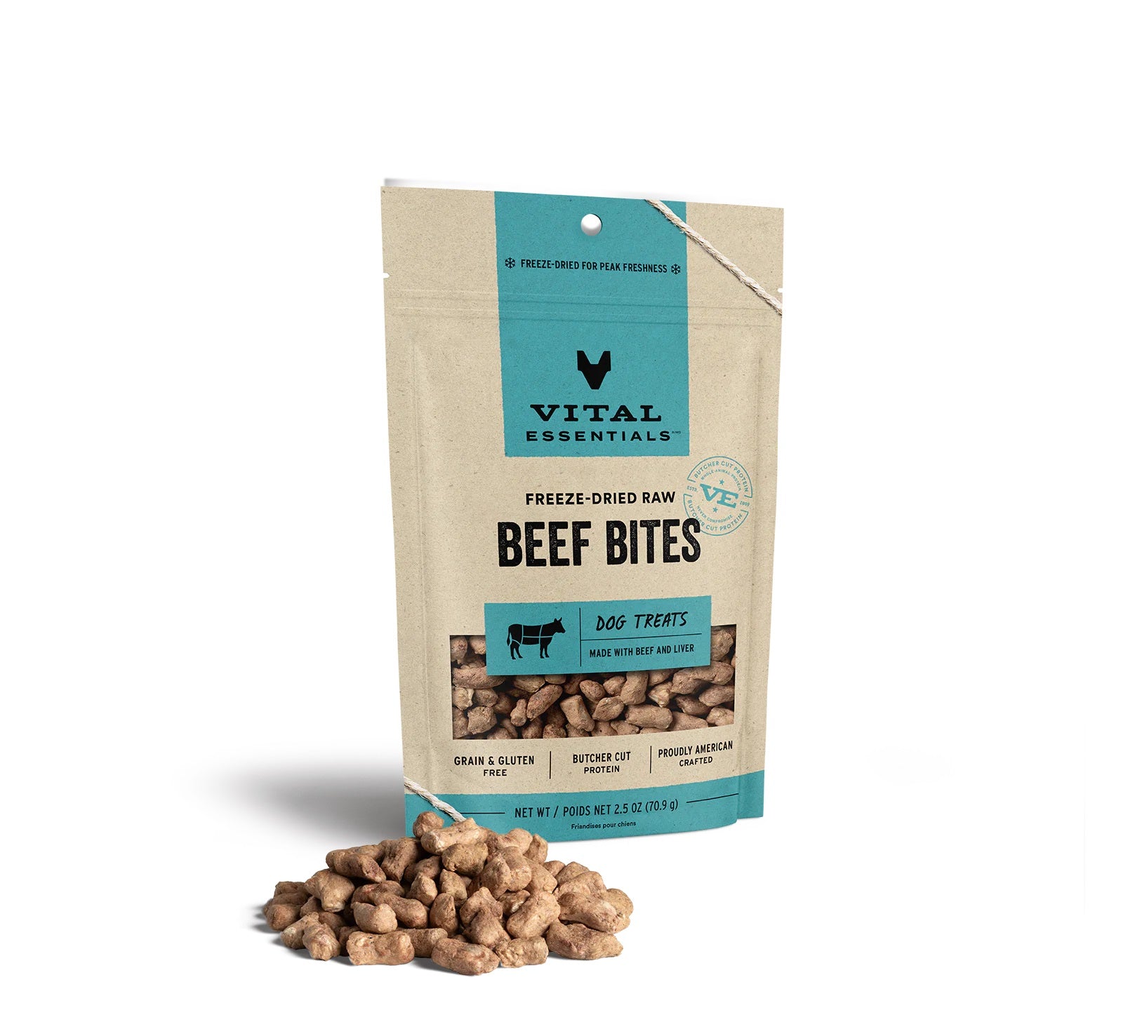 Beef Bites Dog Treats by Vital Essentials -Freeze Dried