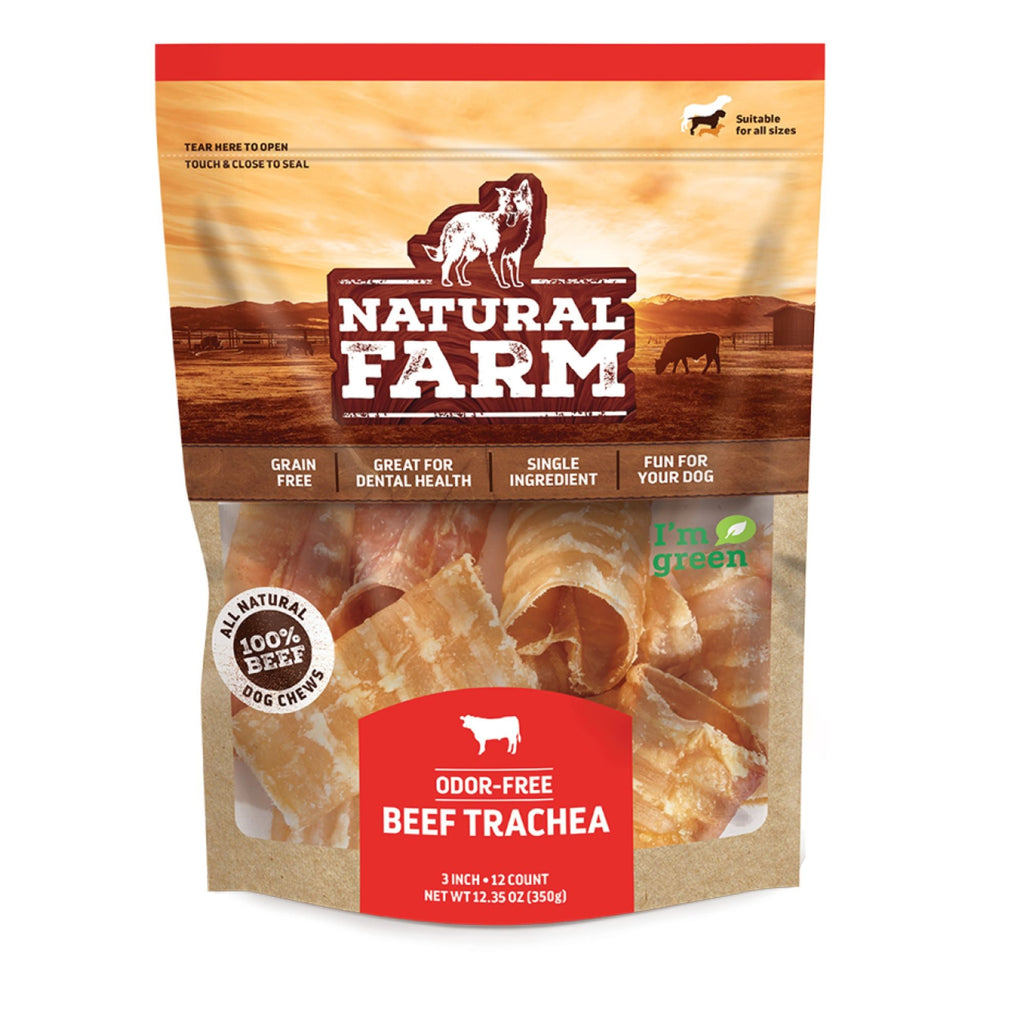 Beef Trachea 3" 12ct Dog Treat by Natural Farm