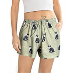 Cat Pajama Shorts (Black & White) -Soft!