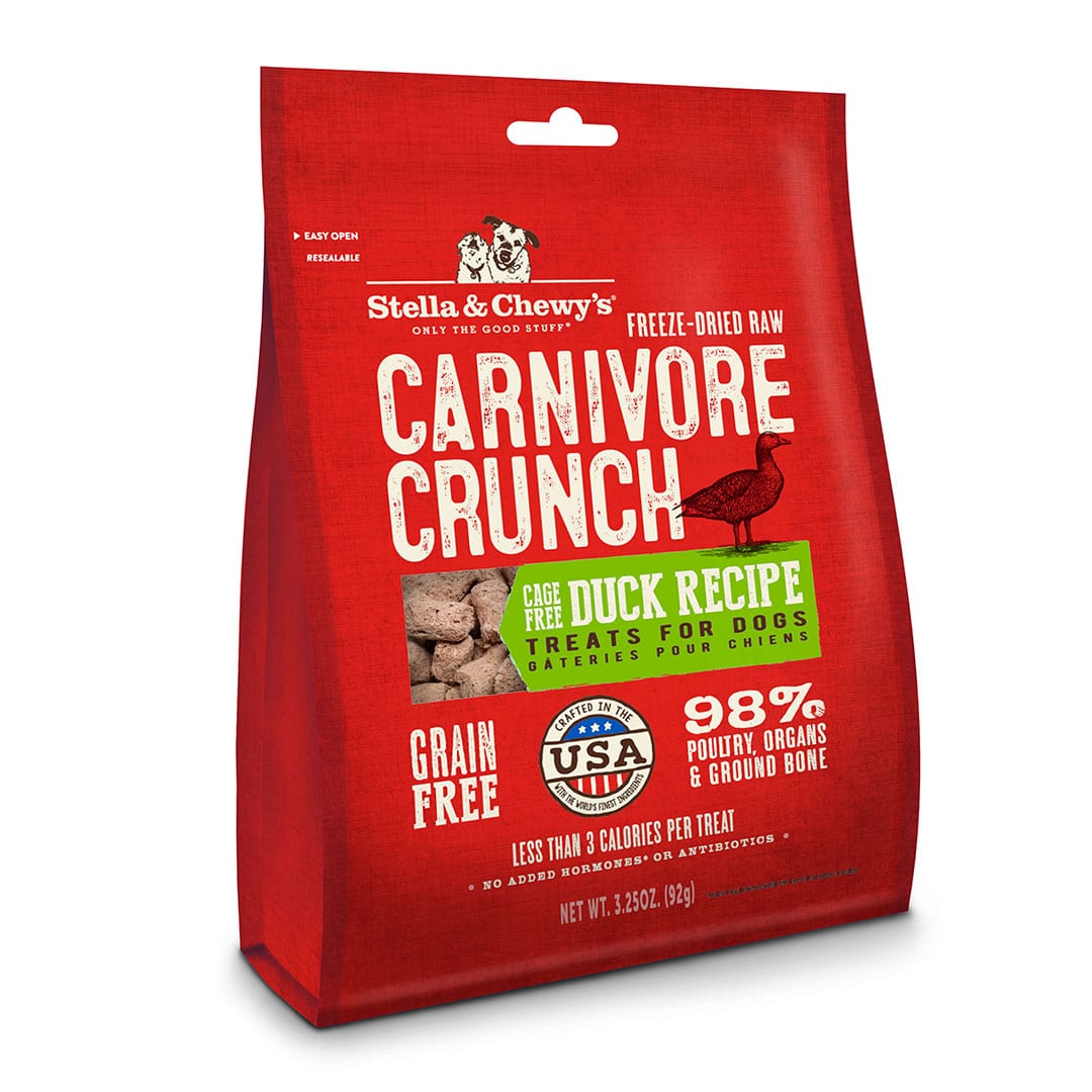 Carnivore Crunch Freeze Dried Duck Dog Treats, 3.25oz