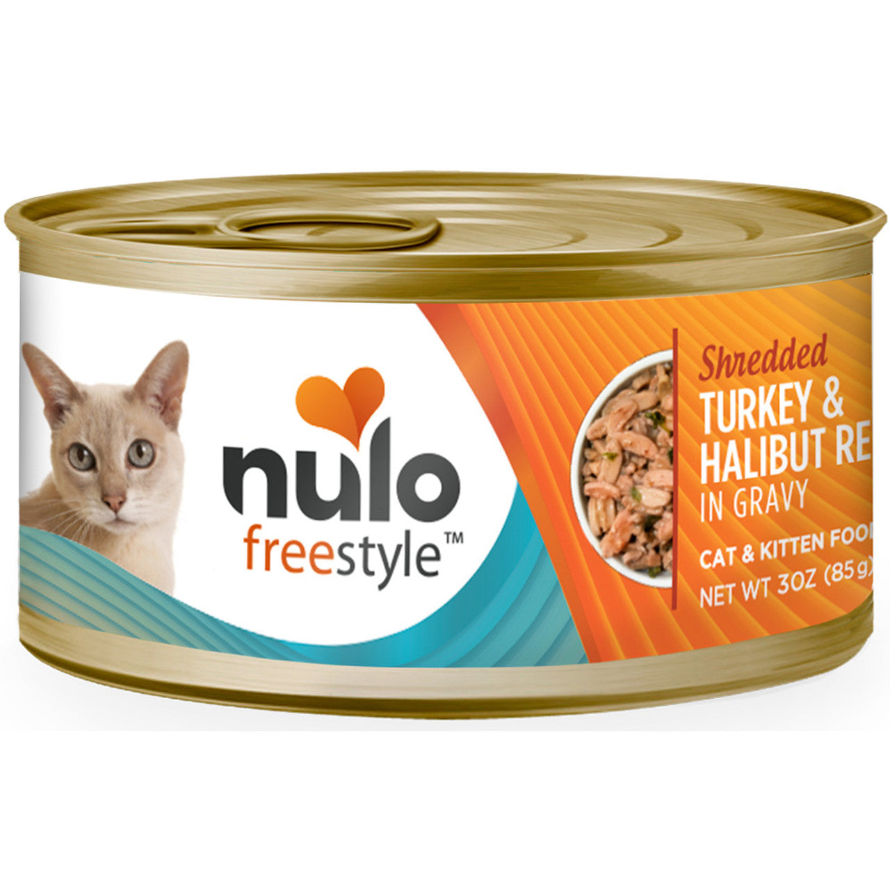 Turkey & Halibut FreeStyle Shredded recipe in Gravy Wet Cat Food, 3oz