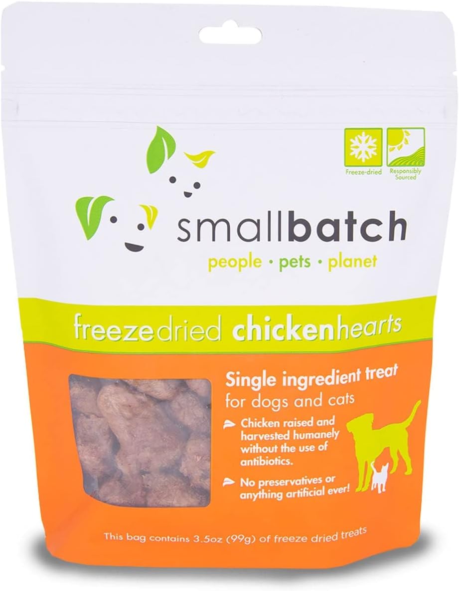 Chicken Heart Treats for Dogs & Cats - Freeze Dried