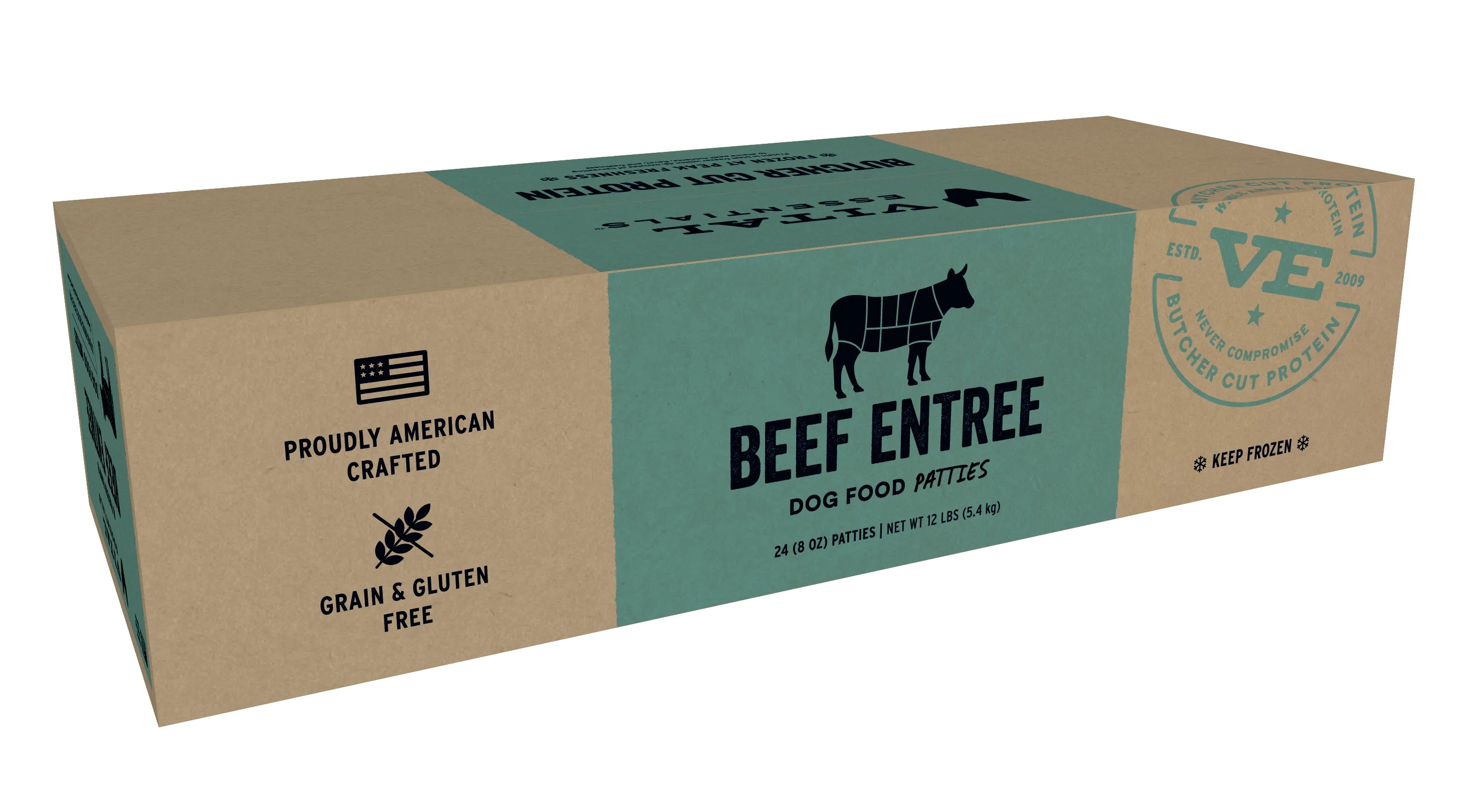 Beef Patties Dog Food by Vital Essentials -Frozen (NO SHIPPING)