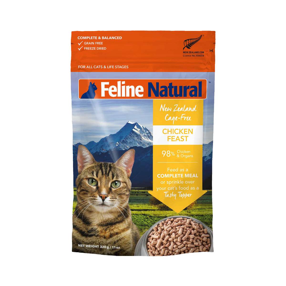 Chicken Freeze Dried Cat food by Feline Naturals