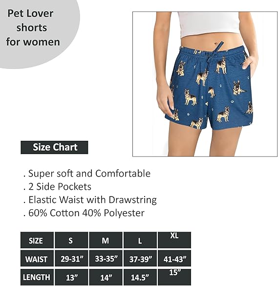 German Shepherd Soft Pajama Shorts -Soft!