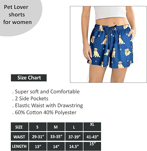 Golden Retriever Pajama Shorts -Soft!