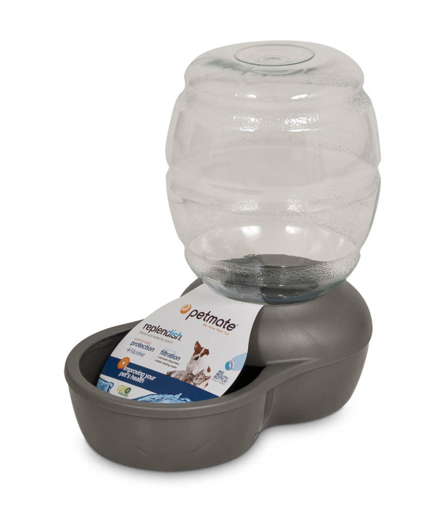 Gravity Waterer for Cats and Dogs - Mason Silver