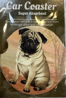 Pug Car Coaster