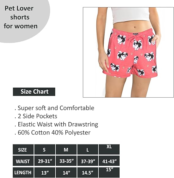 Shih Tzu Pajama Shorts - Unisex