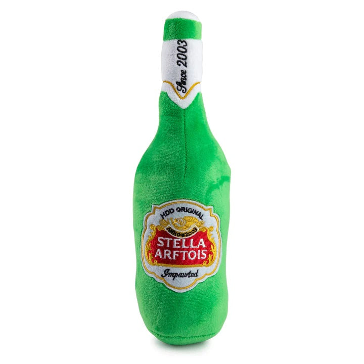 Stella Arftois Beer Bottle Plush Dog Toy