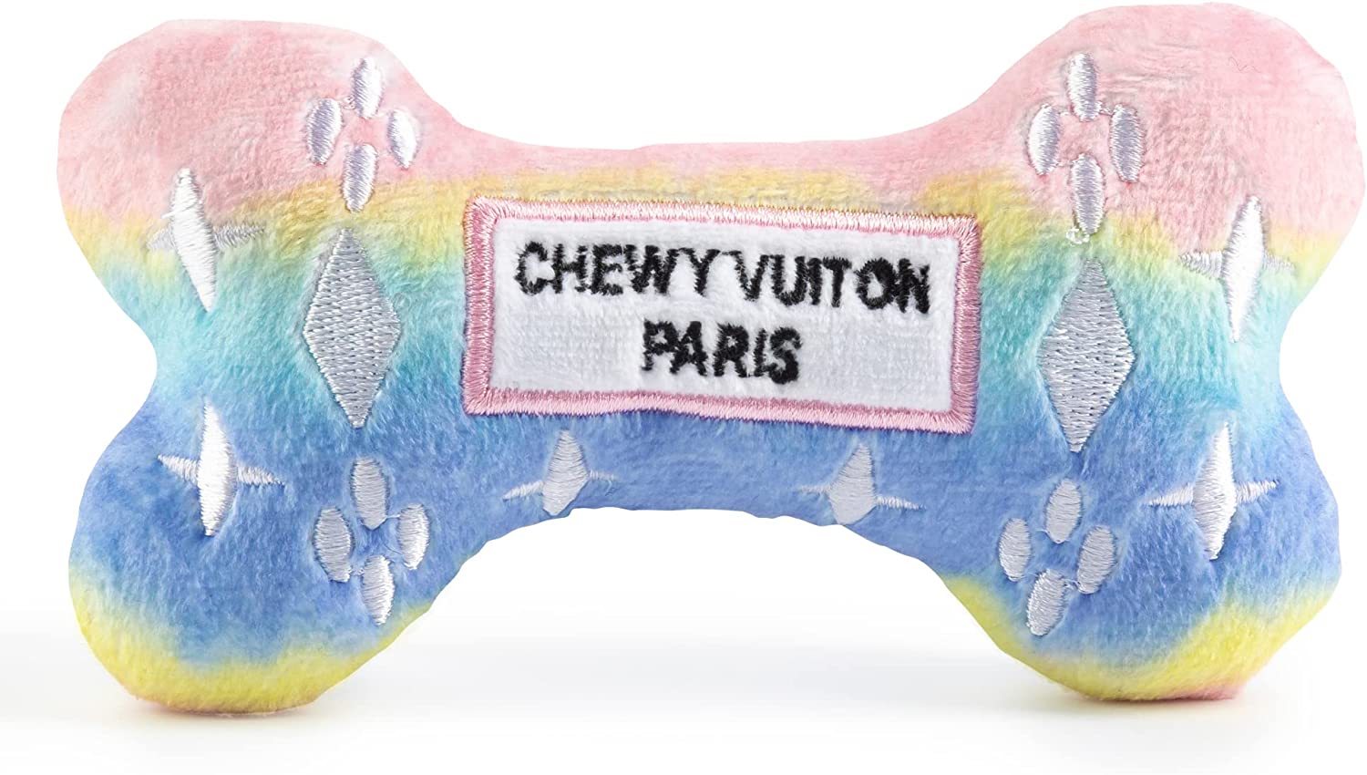 Chewy Vuiton Bone Plush Dog Toy