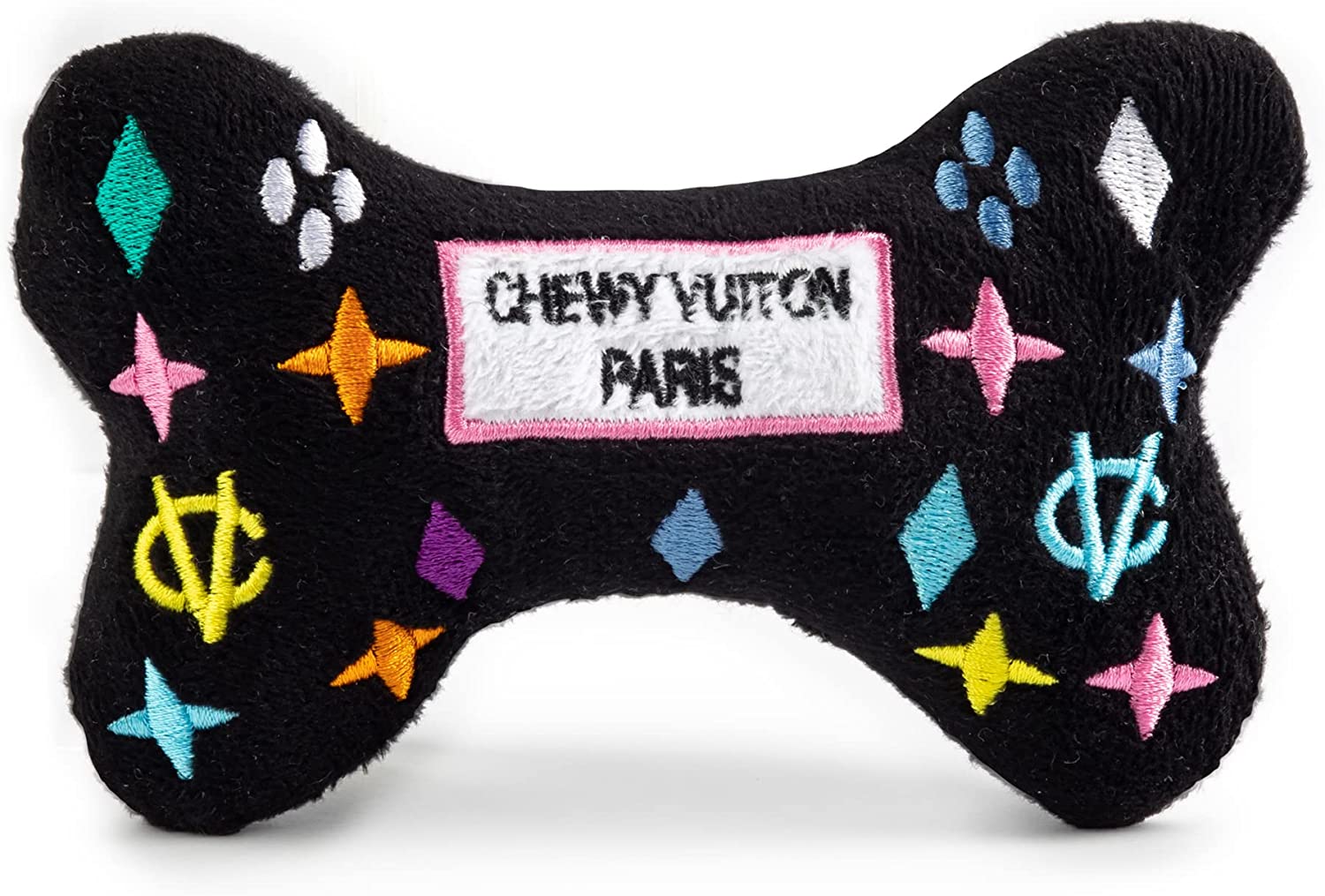 Chewy Vuiton Bone Plush Dog Toy