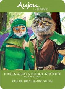 Aujou Chicken Breast & Chicken Liver Wet Cat Food by Rawz