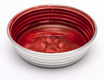 Stainless Steel Ceramic Pet Bowl, Bordeaux (Red)