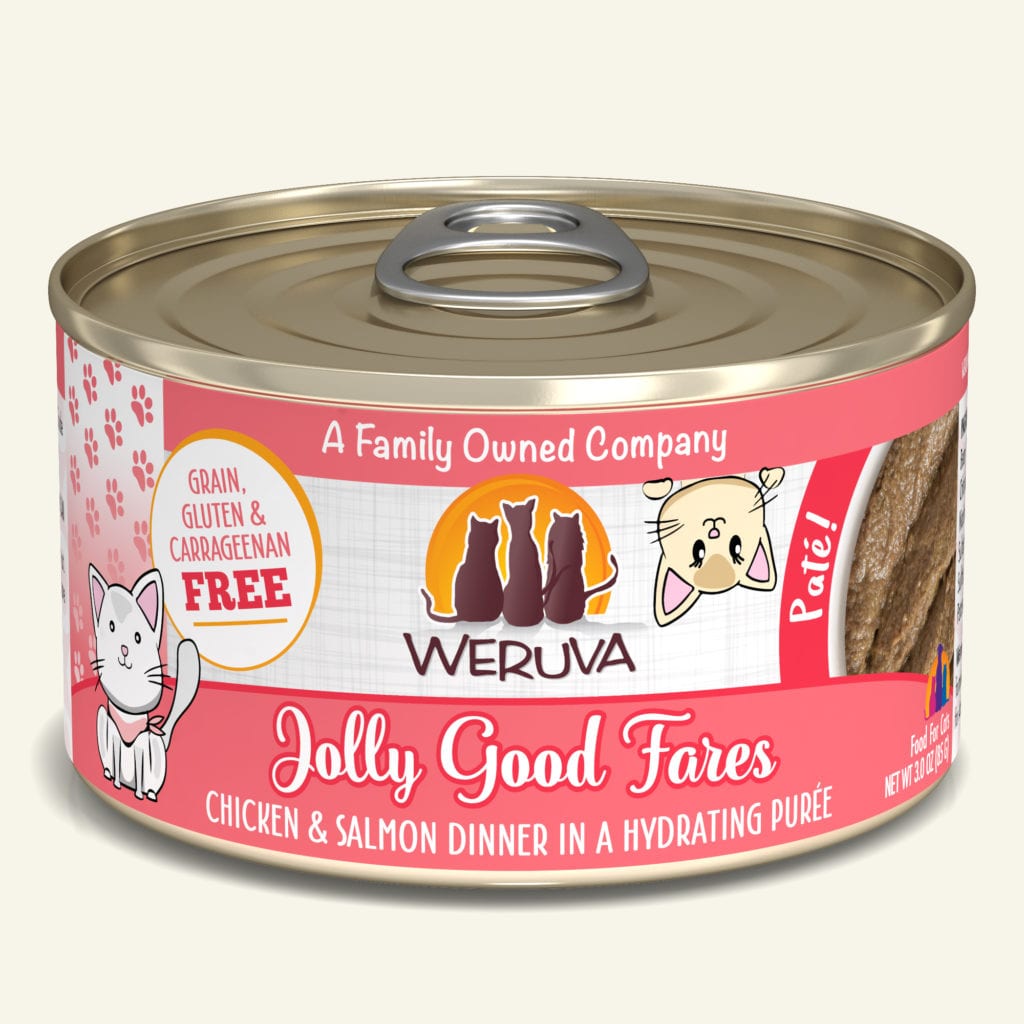 Jolly Good Fares Pate, Chicken & Salmon Wet Cat Food by Weruva