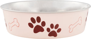 Bella Matte and Stainless Steel Pet Dish, Paparazzi Pink