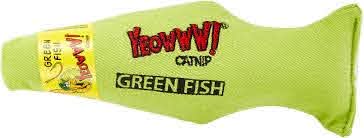 Green Fish Catnip Toy