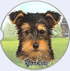 Yorkie, Puppy Cut Car Coaster