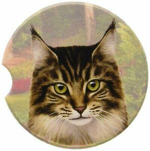 Maine Coon Cat Car Coaster