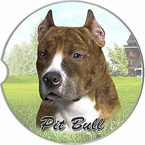 Pit Bull Brindle Car Coaster