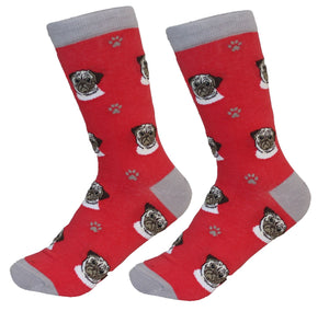 Pug (White) Socks - Unisex