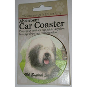 Old English Sheepdog Car Coaster