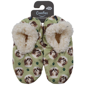 Shih Tzu (Tan) Slippers - Comfies  (Fabric Colors Vary)