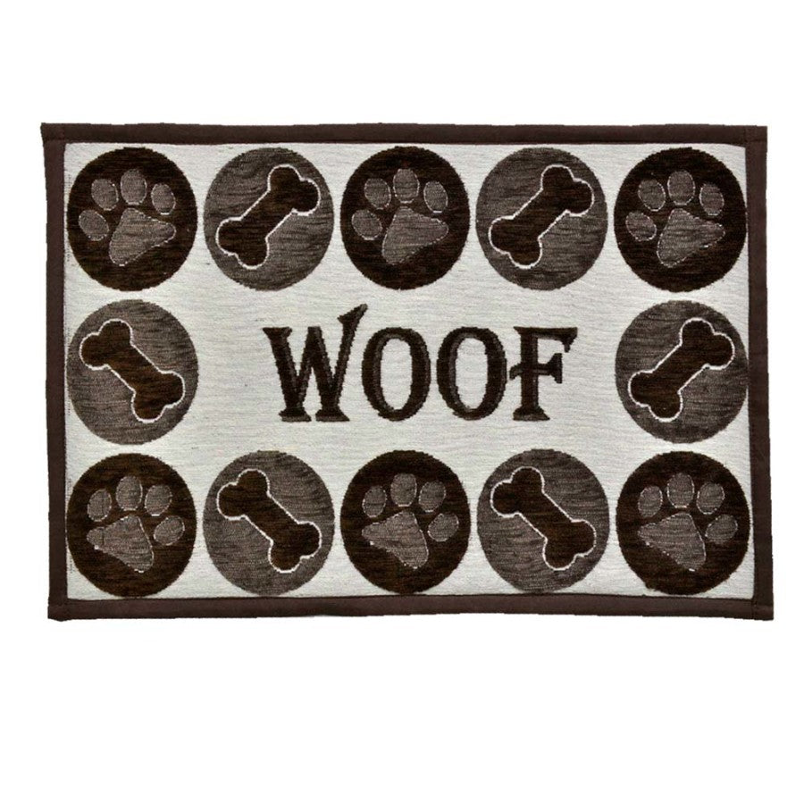 Pet Bowl Mat - Woof